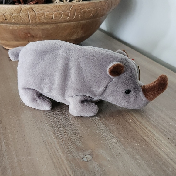🦏 Ty Beanie Baby “Spike” the Rhino – 1996 Vintage Collectible Plush - Picture 6 of 16